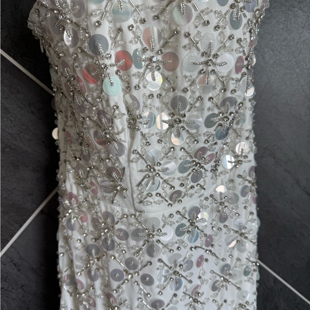 Oh Polly Ivory white Sequin Dress (bride approved)